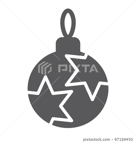 Christmas tree ball glyph icon, xmas and decoration, bauble sign, vector graphics, a solid pattern on a white background, eps 10. 97189450
