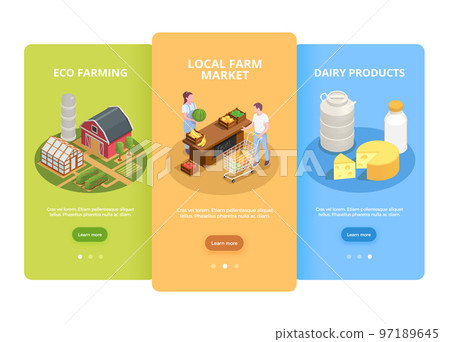 Farmers Market Vertical Banners 97189645