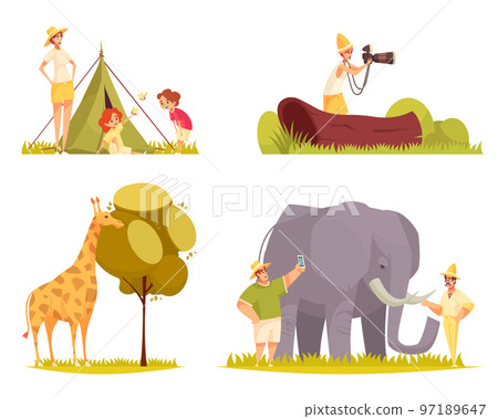 Safari Travel 4 Compositions 97189647