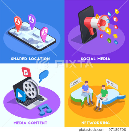 Social Network Design Concept Social Network Design Concept 97189708