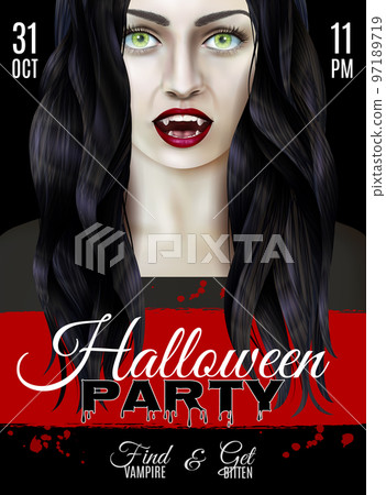 Halloween Party Realistic Poster 97189719