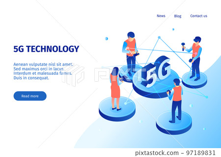 5G Connecting People Banner 5G Connecting People Banner 97189831