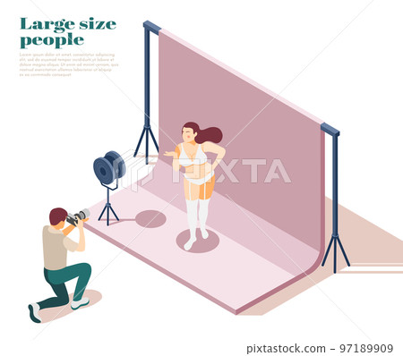 Large Size People Isometric Composition 97189909