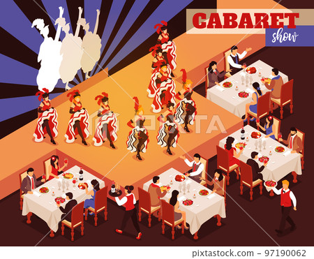 Cabaret Show Isometric Background Cabaret Show Isometric Background 97190062