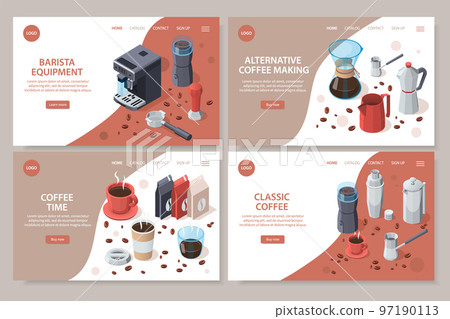 Barista Website Cards Set Barista Website Cards Set 97190113