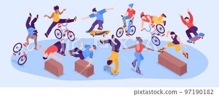 Extreme Street Sport Narrow Illustration 97190182
