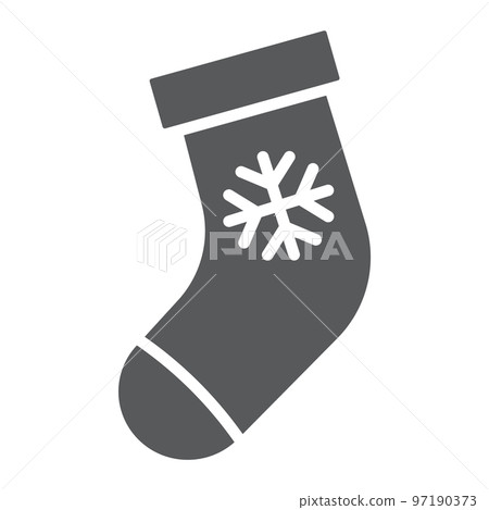 Christmas stocking glyph icon, christmas and winter, sock sign, vector graphics, a solid pattern on a white background, eps 10. 97190373
