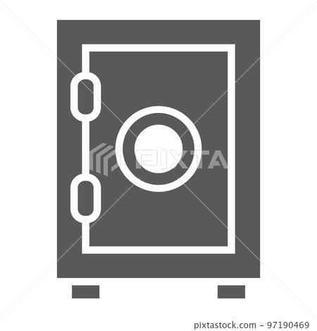 Safe box glyph icon, deposit and protection, bank box sign, vector graphics, a solid pattern on a white background, eps 10. 97190469