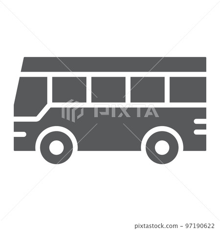 Bus glyph icon, traffic and public, vehicle sign, vector graphics, a solid pattern on a white background, eps 10. 97190622