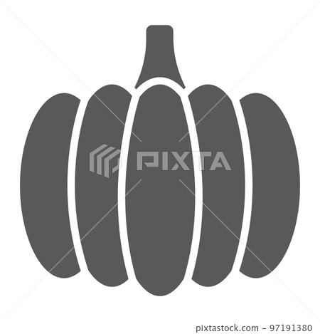 Pumpkin glyph icon, vegetable and food, cucurbita sign, vector graphics, a solid pattern on a white background, eps 10. 97191380