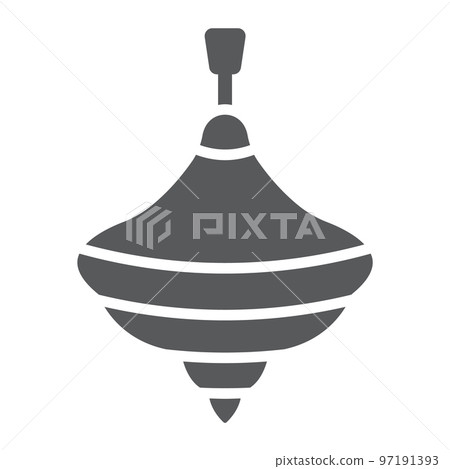 Humming top glyph icon, toy and play, whirligig sign, vector graphics, a solid pattern on a white background, eps 10. 97191393