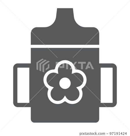 Baby cup glyph icon, child and bottle, container sign, vector graphics, a solid pattern on a white background, eps 10. Baby cup glyph icon, child and bottle, container sign, vector graphics, a solid pattern on a white background, eps 10. 97191424