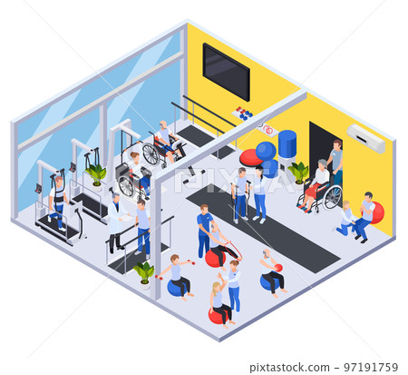 Physiotherapy Rehabilitation Center Isometric. 97191759