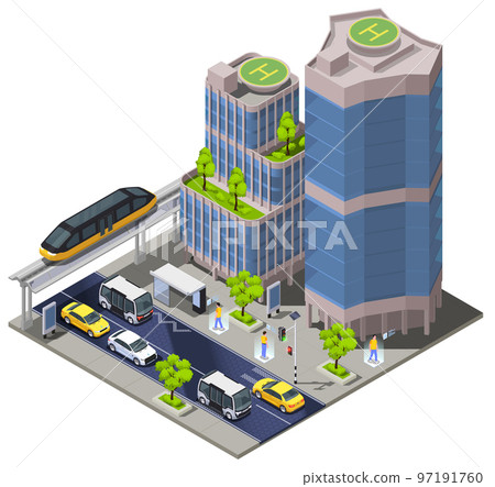 Smart City Block Composition 97191760