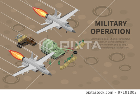 Military Operation Isometric Composition Military Operation Isometric Composition 97191802