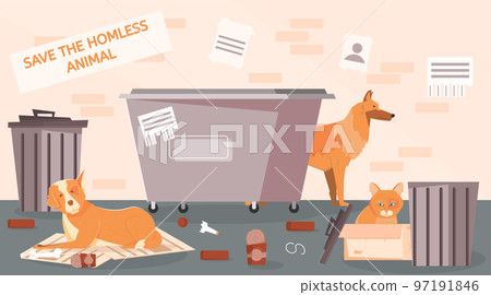 Backstreet Animals Flat Composition Backstreet Animals Flat Composition 97191846