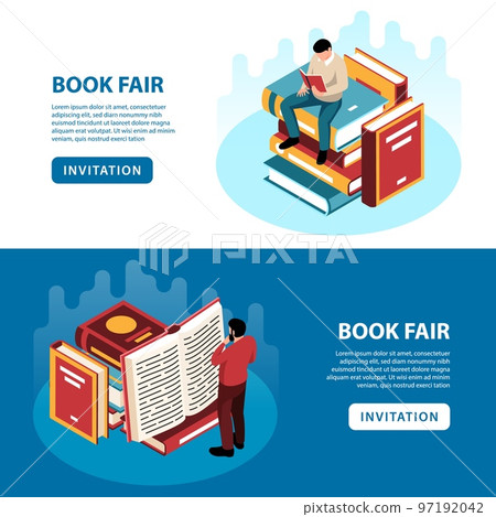 Isometric Book Fair Banners 97192042