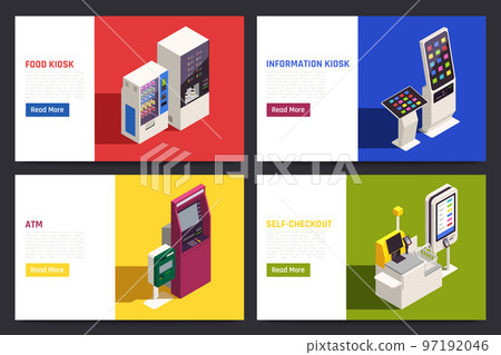 Isometric Interfaces Banners Set 97192046