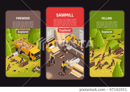 Sawmill Isometric Banners Sawmill Isometric Banners 97192051