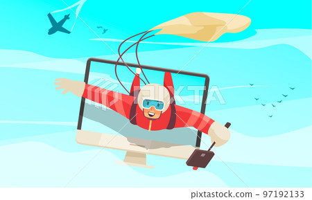 Video Blogger Cartoon Background Video Blogger Cartoon Background 97192133