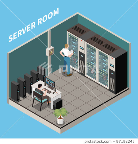 Isometric Datacenter Composition Isometric Datacenter Composition 97192245