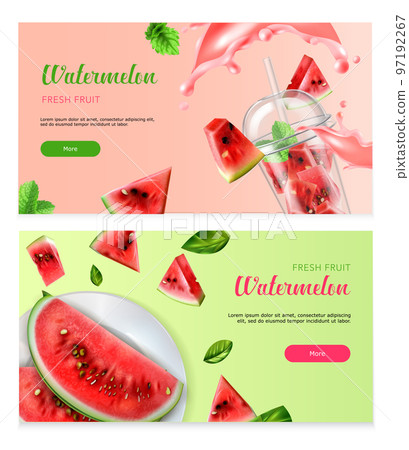 Watermelon Horizontal Banners Watermelon Horizontal Banners 97192267