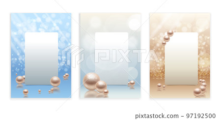 Pearls Frame Backgrounds Set 97192500
