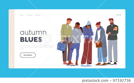 Upset Persons Landing Page Template. Characters Feel Loneliness, Troubles or Problems. Unhappy Men And Women 97192736