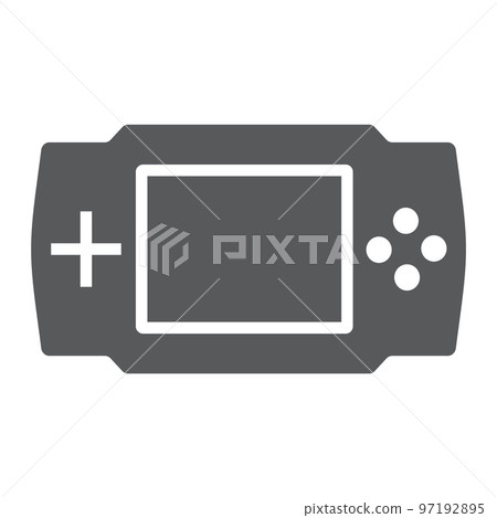 Game console glyph icon, electronic and device, gaming sign, vector graphics, a solid pattern on a white background, eps 10. 97192895