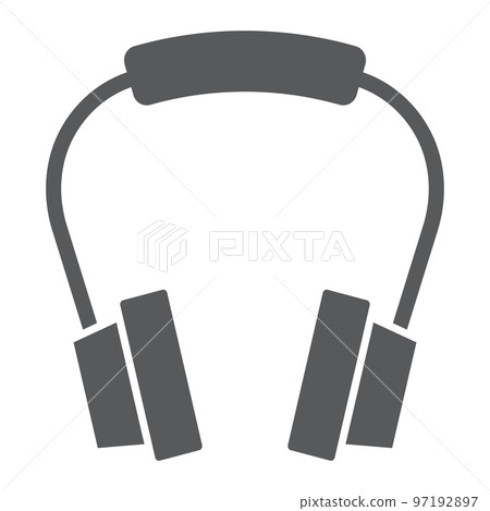 Headphones glyph icon, earphone and music, headset sign, vector graphics, a solid pattern on a white background, eps 10. 97192897