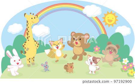 動物派對_森林_天空_彩虹_套裝 97192900