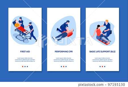 Isometric First Aid Banner Set 97193130
