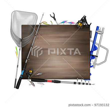 Fishing Frame Realistic Composition 97193132