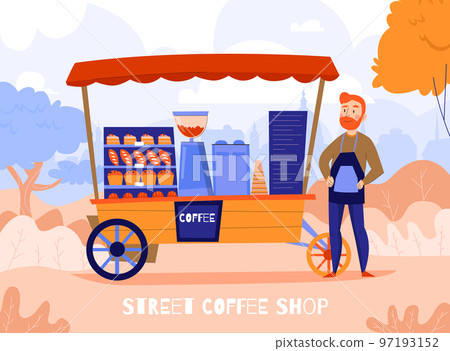 Street Coffee Shop Composition 97193152