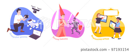 Kids Success Flat Compositions Kids Success Flat Compositions 97193154