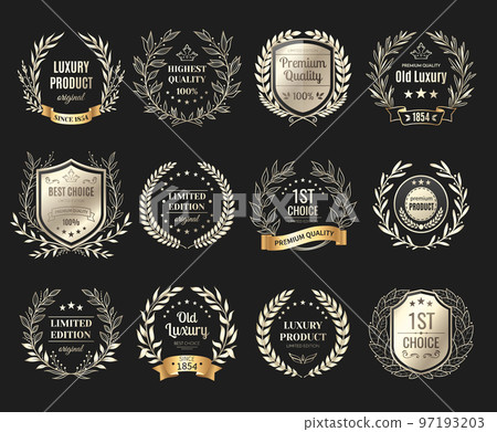 Awards Emblems Realistic Set 97193203
