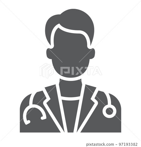 Doctor glyph icon, medicine and hospital, physician sign, vector graphics, a solid pattern on a white background, eps 10. 97193382