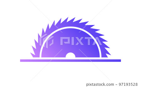 Circular saw metal icon. Vector blade icon saw tool cut Circular saw metal icon. Vector blade icon saw tool cut 97193528
