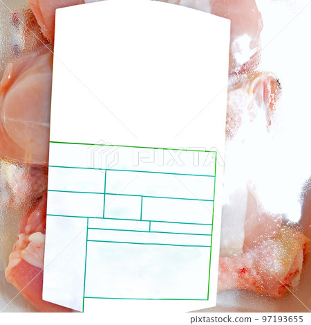 Fresh uncooked chicken meat drumsticks pieces, in package baget ready to cook 97193655