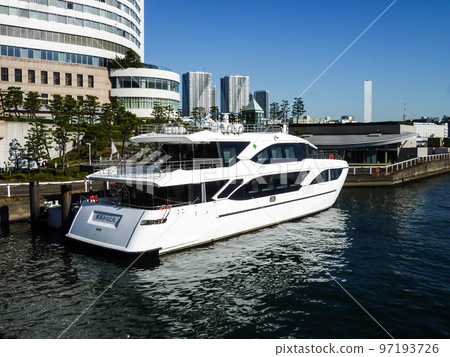 View of the Takeshiba small boat dock where the Tokyo Minato Maru anchors 97193726