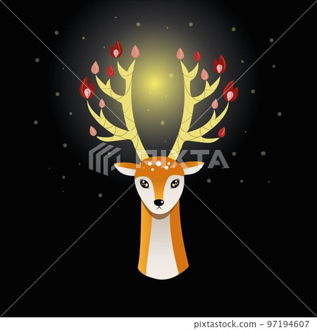 deer with glowing antlers 97194607