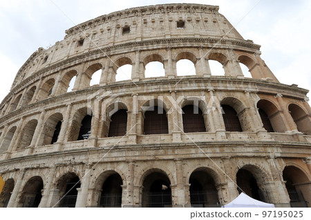 Colosseum, Flavian Amphitheater - an architectural monument of Ancient Rome, 97195025