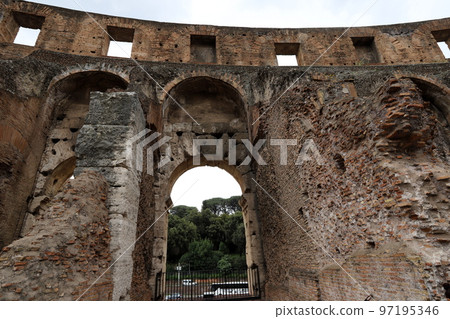 Colosseum, Flavian Amphitheater - an architectural monument of Ancient Rome, 97195346