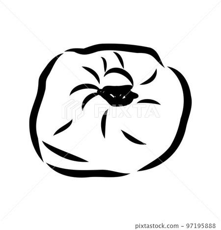 Indian, Asian food delicious samsa. Vector hand drawn illustration.sketch Indian, Asian food delicious samsa. Vector hand drawn illustration.sketch 97195888