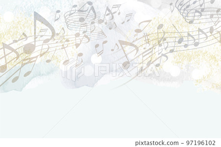 Shining musical notes sheet music background illustration 97196102