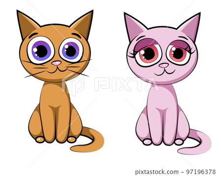 Minu Cartoon Kitty Characters. Vector Illustration Minu Cartoon Kitty Characters. Vector Illustration 97196378