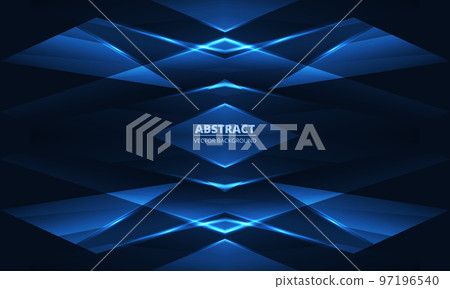 Abstract blue background with geometric dynamic glowing lines. 97196540