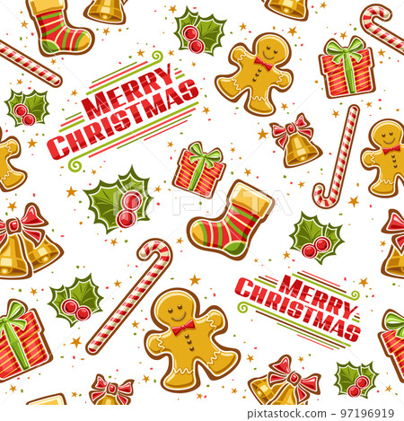 Vector Christmas seamless pattern Vector Christmas seamless pattern 97196919