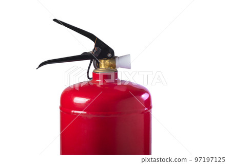 Fire extinguisher isolated on white. Close-up fire extinguisher 97197125