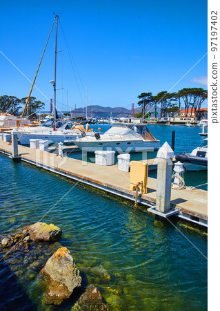 Yacht Harbor by Golden Gate Bridge in San Francisco 97197402